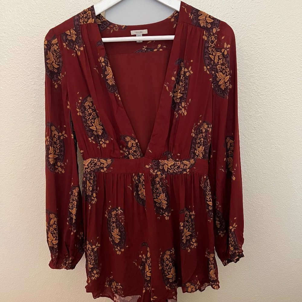 Urban Outfitters Burgundy Romper